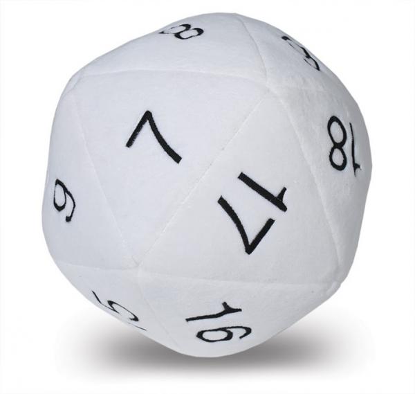 JUMBO 10" PLUSH D20 -White with Black Toys & Plushes Ultra Pro   