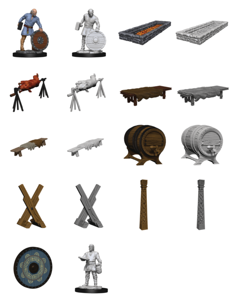 Wizkids Unpainted Miniatures: W13 Vikings Set Unpainted Miniatures WizKids