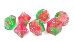 Sirius Dice: 7-Die Dice Set Glow-In-The-Dark - Lotus Glowworm Dice & Gaming Accessories Sirius Dice