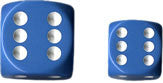Chessex: Light Blue/White Opaque 12Ct D6 Dice Set: 16mm Dice & Gaming Accessories Chessex