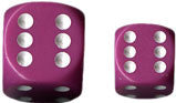 Chessex: Light Purple/White Opaque 36Ct D6 Dice Set 12mm Dice & Gaming Accessories Chessex
