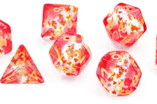 Sirius Dice: 7-Die Dice Set - Maple Leaf Dice & Gaming Accessories Sirius Dice