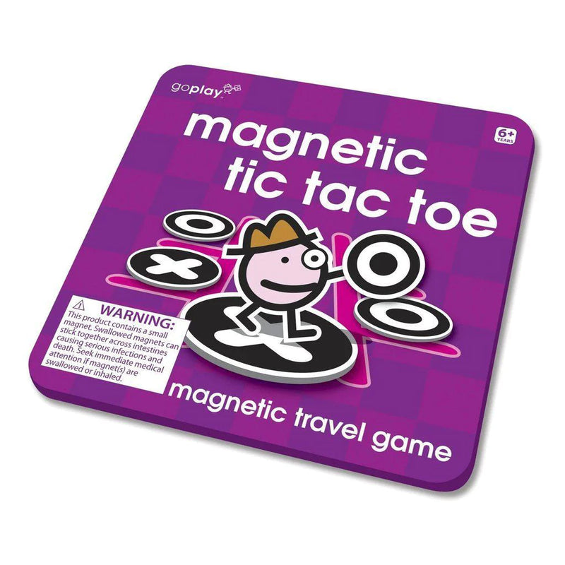 GoPlay Travel game: Magnetic Tic Tac Toe Board Games Wood Expressions   