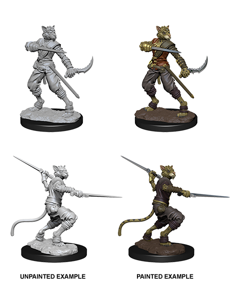 D&D Nolzur's Marvelous Miniatures: W7 Tabaxi Rogue Unpainted Miniatures WizKids