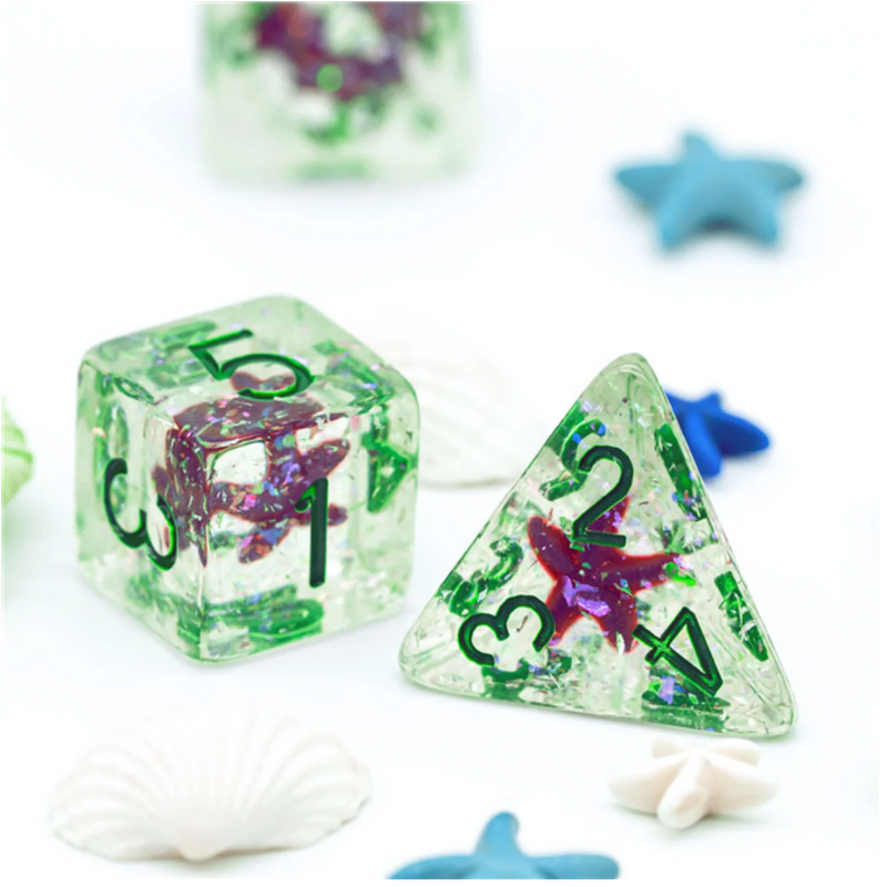 Foam Brain Games: Ocean Sparkle 7-Die Set Dice & Gaming Accessories Foam Brain Games