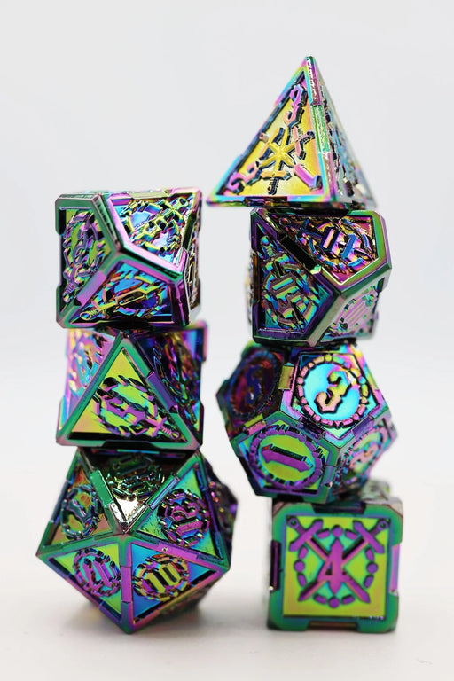 Foam Brain Games: Opal Mined Sword 7-Die Set (Metal) Dice & Gaming Accessories Foam Brain Games