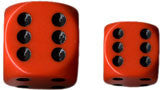 Chessex: Orange/Black Opaque 12Ct D6 Dice Set: 16mm Dice & Gaming Accessories Chessex