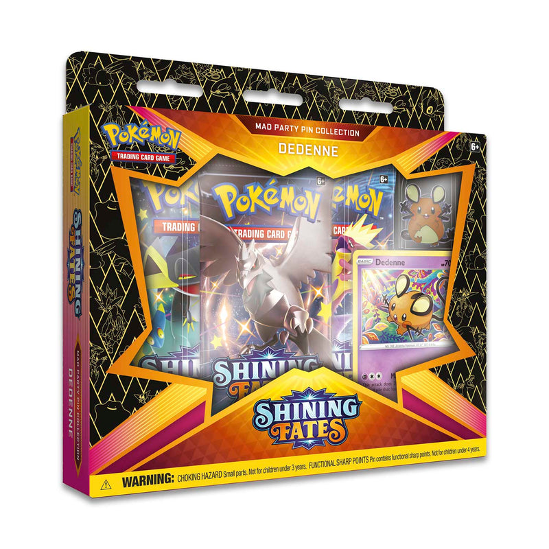 Pokémon Shining Fates Mad Party Pin Collection (Dedenne) Pokemon Sealed The Pokémon Company   