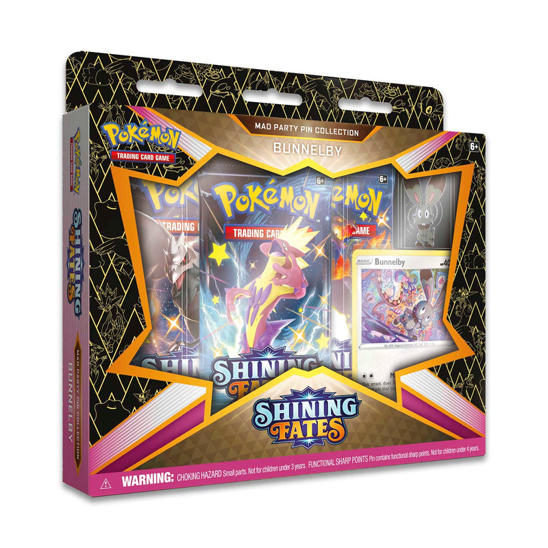 Pokémon Shining Fates Mad Party Pin Collection (Bunnelby) Pokemon Sealed The Pokemon Company   