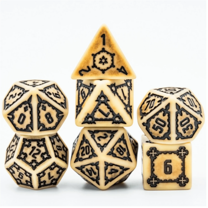 Foam Brain Games: Huge Parchment Castle 7-Die Set Dice & Gaming Accessories Foam Brain Games