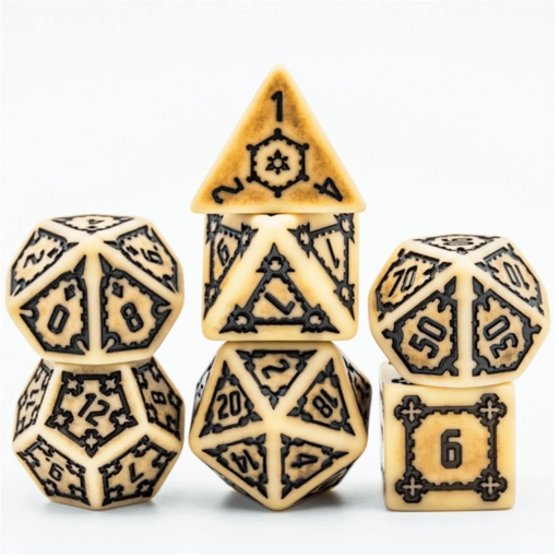 Foam Brain Games: Huge Parchment Castle 7-Die Set Dice & Gaming Accessories Foam Brain Games