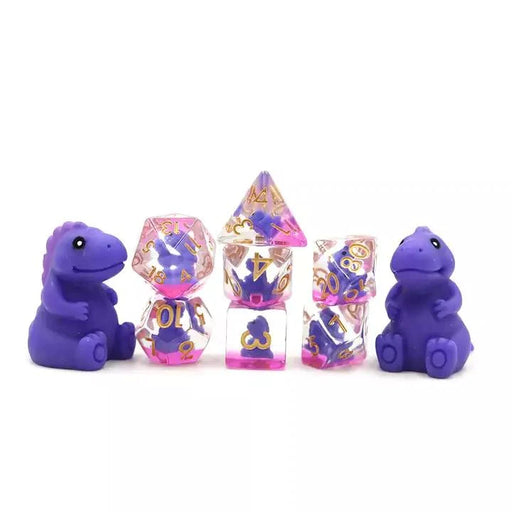 Foam Brain Games: Purple T-Rex 7-Die Set Dice & Gaming Accessories Foam Brain Games