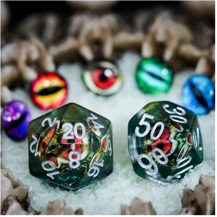 Foam Brain Games: Reptilian Eye 7-Die Set Dice & Gaming Accessories Foam Brain Games