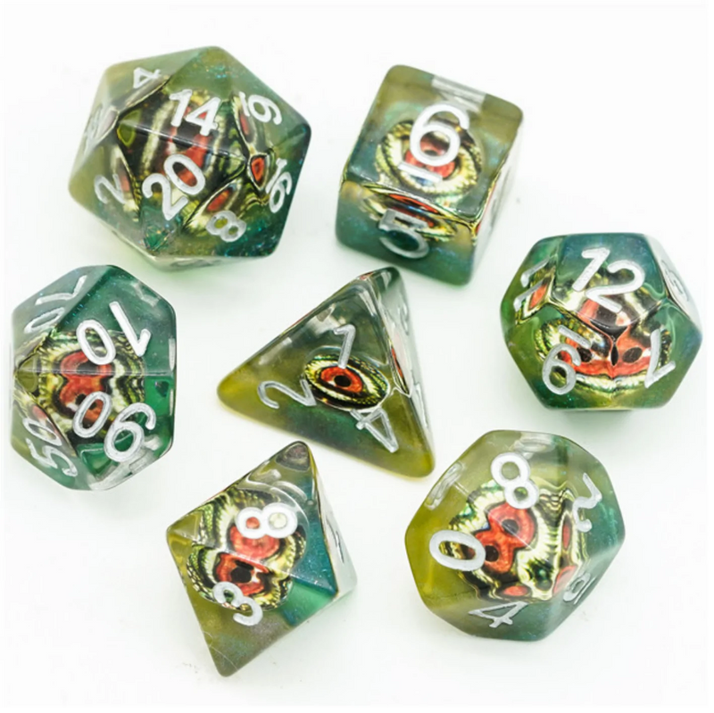 Foam Brain Games: Reptilian Eye 7-Die Set Dice & Gaming Accessories Foam Brain Games