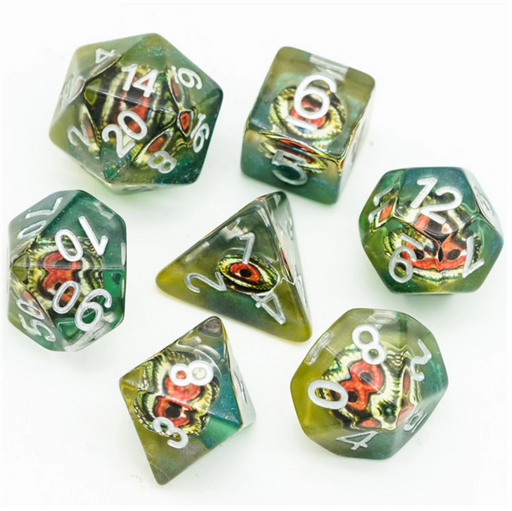 Foam Brain Games: Reptilian Eye 7-Die Set Dice & Gaming Accessories Foam Brain Games