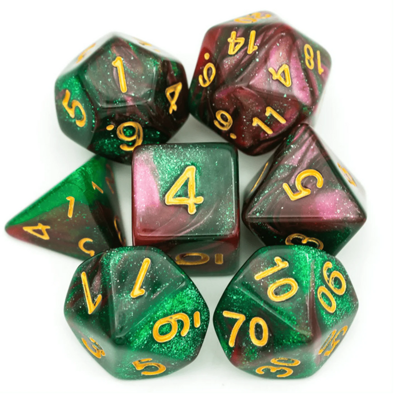 Foam Brain Games: Rose Garden 7-Die Set Dice & Gaming Accessories Foam Brain Games