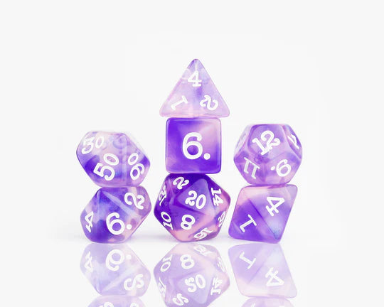 Sirius Dice: 7-Die Dice Set - Purple Glaze Dice & Gaming Accessories Sirius Dice