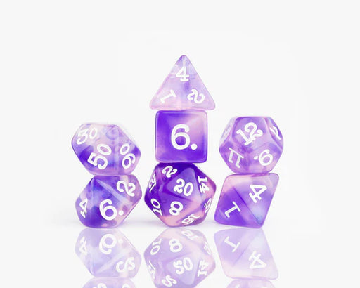 Sirius Dice: 7-Die Dice Set - Purple Glaze Dice & Gaming Accessories Sirius Dice