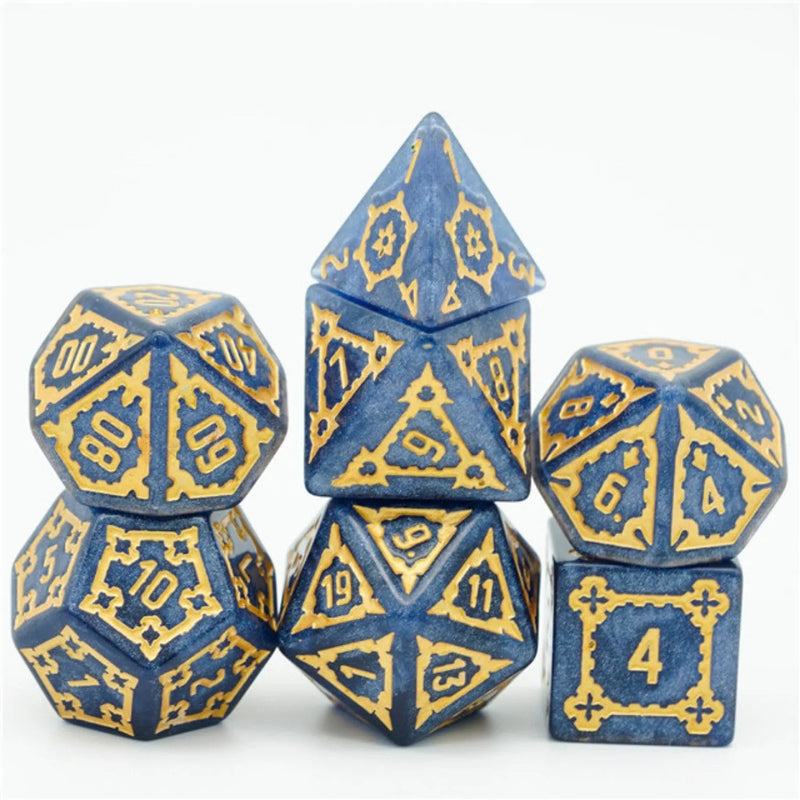 Foam Brain Games: Huge Blue Castle 7-Die Set Dice & Gaming Accessories Foam Brain Games