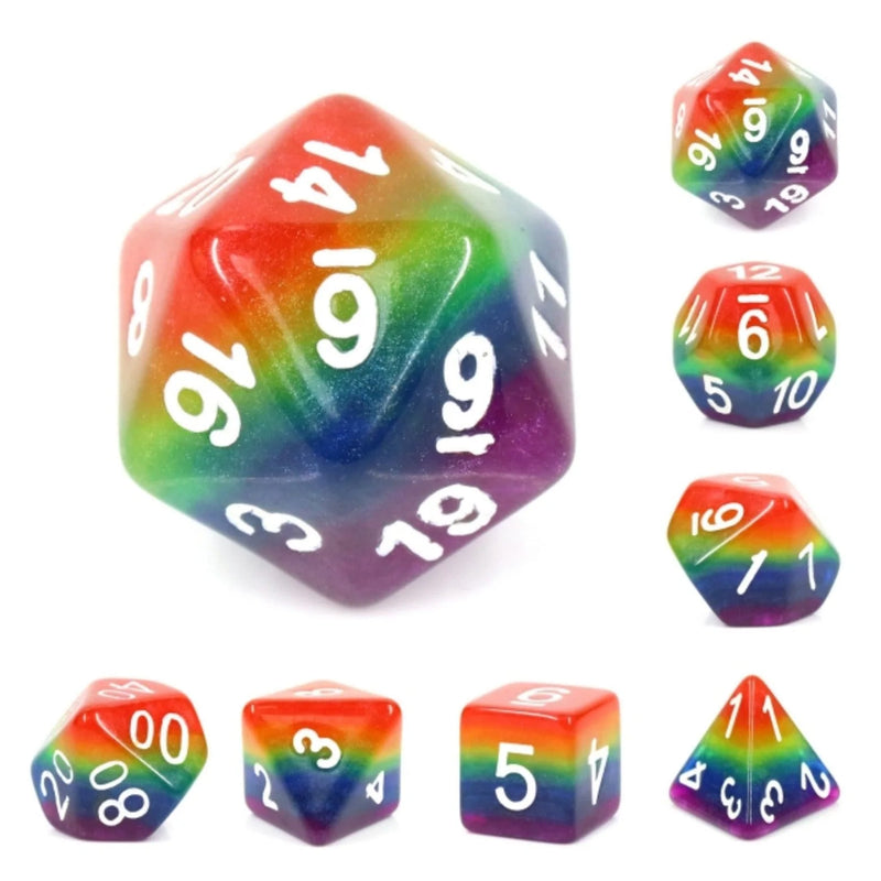 Foam Brain Games: Rainbow 7-Die Set Dice & Gaming Accessories Foam Brain Games