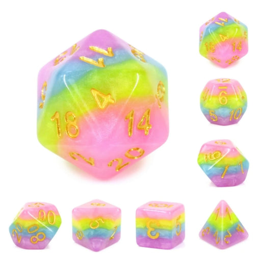 Foam Brain Games: Pastel Rainbow 7-Die Set Dice & Gaming Accessories Foam Brain Games