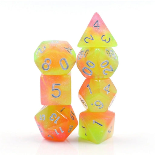 Foam Brain Games: Summer's Joy 7-Die Set Dice & Gaming Accessories Foam Brain Games