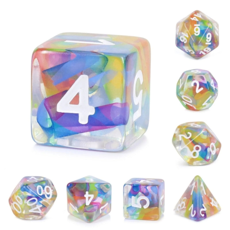 Foam Brain Games: Rainbow Ribbon 7-Die Set Dice & Gaming Accessories Foam Brain Games