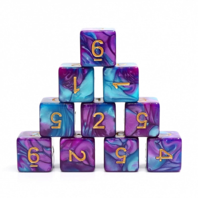Foam Brain Games: Mermaid Beach - 12Ct D6 Dice Set Dice & Gaming Accessories Foam Brain Games