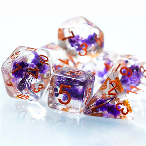 Foam Brain Games: Purple Flowers 7-Die Set Dice & Gaming Accessories Foam Brain Games