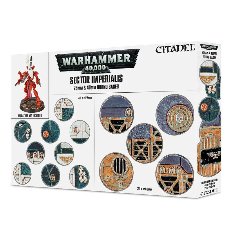 Sector Imperialis: 25 & 40mm Round Bases (WO) Model Paints Games Workshop