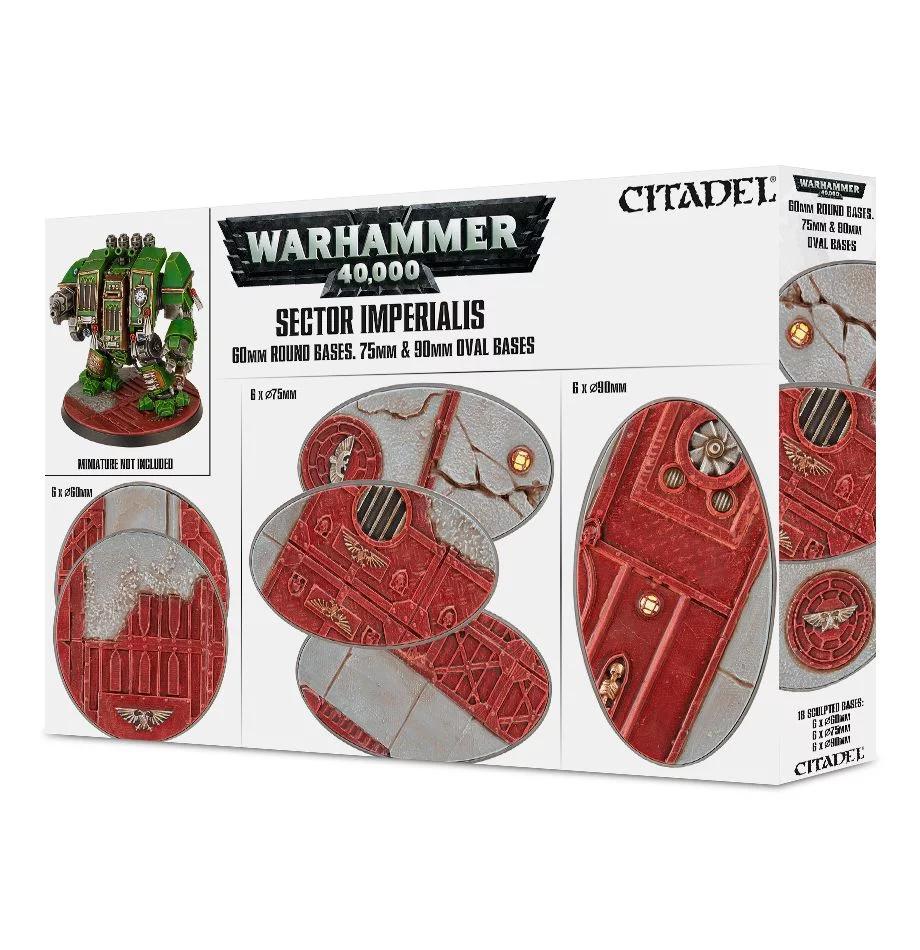 Sector Imperialis: 60mm Round, 75mm Oval & 90mm Oval Bases Model Paints Games Workshop