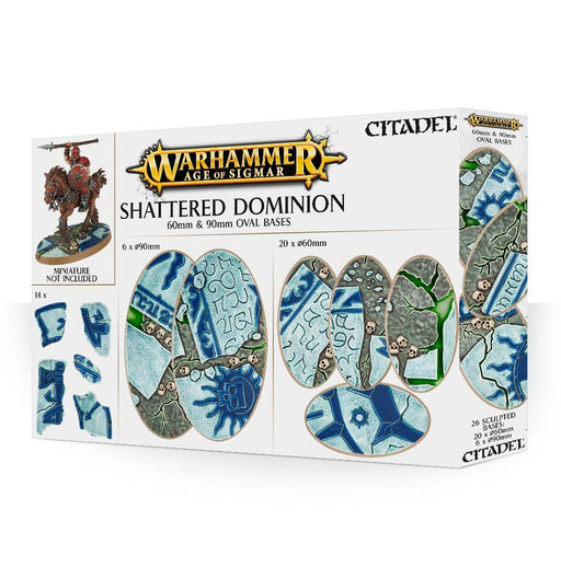 Age of Sigmar: Shattered Dominion 60 & 90mm Oval Bases (WO) Model Paints Games Workshop