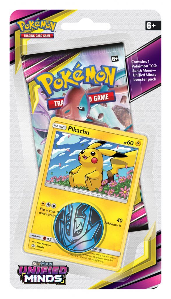 Pokémon Unified Minds Checklane Blister Pikachu Pokemon Sealed The Pokémon Company   