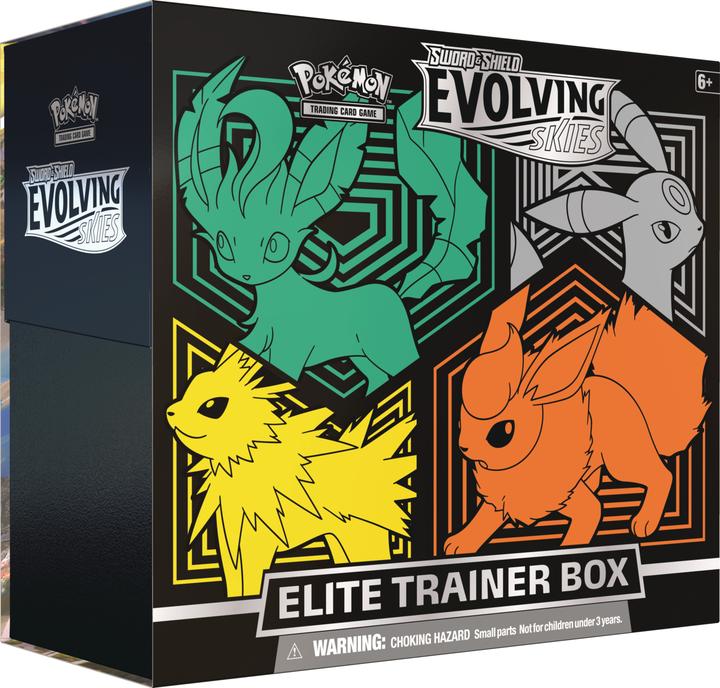 Pokémon Evolving Skies Elite Trainer Box - Umbreon, Flareon, Jolteon, and Leafeon Pokemon Sealed Pokémon   