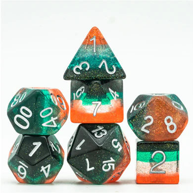 Foam Brain Games: Tangerine Tree 7-Die Set Dice & Gaming Accessories Foam Brain Games