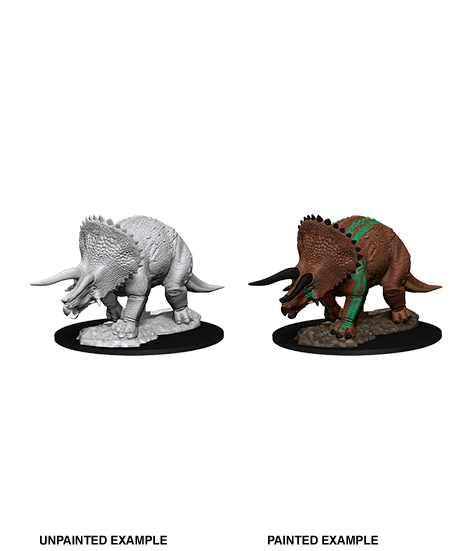 D&D Nolzur's Marvelous Miniatures: W7 Triceratops Unpainted Miniatures WizKids
