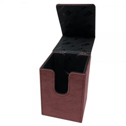 Ultra Pro: Alcove Flip Deck Box- Suede Ruby Deck Boxes & Storage Ultra Pro