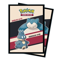 Ultra Pro: Art Sleeves - "Snorlax & Munchlax" Pokémon 65Ct Card Sleeves Ultra Pro