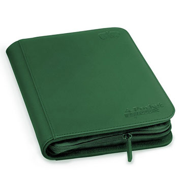 Ultimate Guard: 4-Pocket Zipfolio Xenoskin - Green Binders & Pages Ultimate Guard
