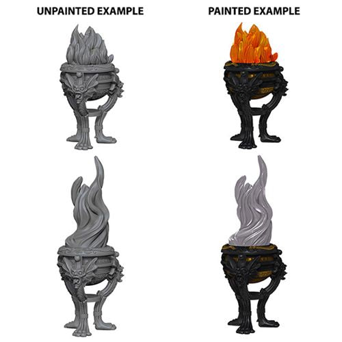 WizKids Unpainted Miniatures: W4 Braziers Unpainted Miniatures WizKids