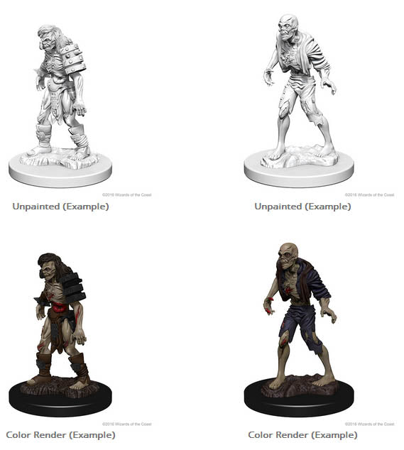 D&D Nolzur's Marvelous Miniatures: W1 Zombies Unpainted Miniatures WizKids