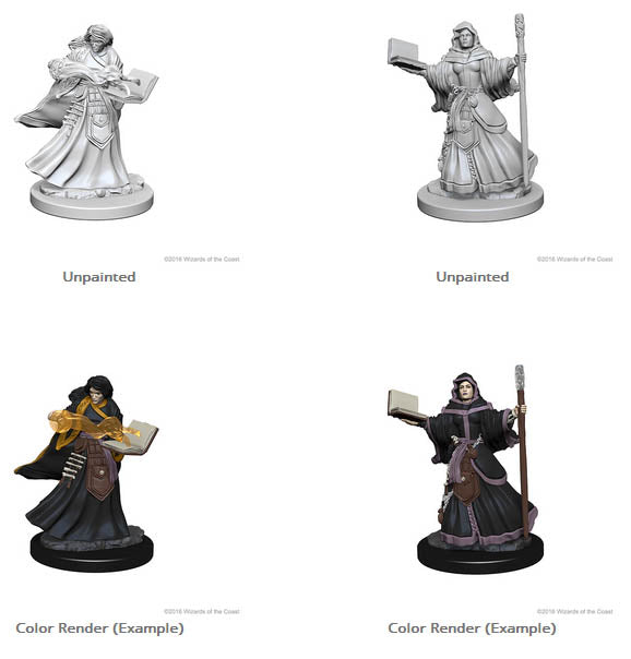 D&D Nolzur's Marvelous Miniatures: W1 Female Human Wizard Unpainted Miniatures WizKids