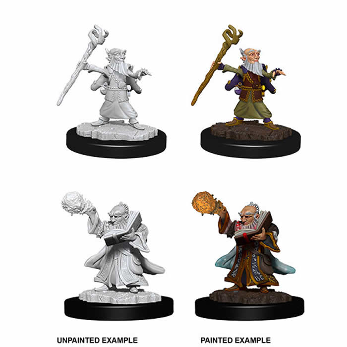 D&D Nolzur's Marvelous Miniatures: W6 Male Gnome Wizard Unpainted Miniatures WizKids