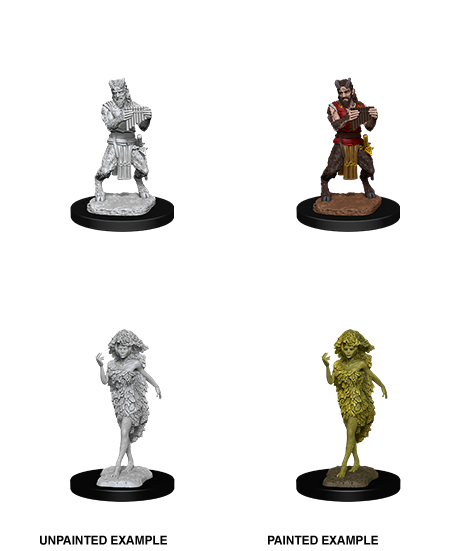 D&D Nolzur's Marvelous Miniatures: W11 Satyr & Dryad Unpainted Miniatures WizKids