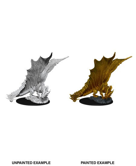 D&D Nolzur's Marvelous Miniatures: W11 Young Gold Dragon Unpainted Miniatures WizKids