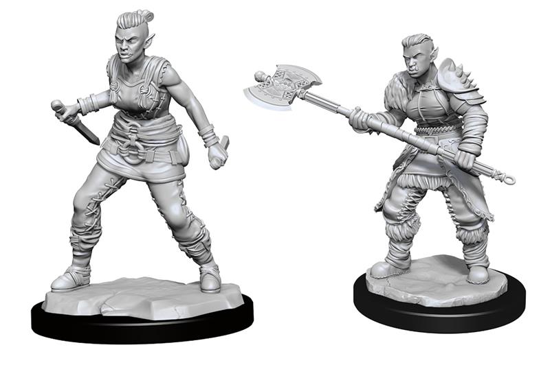 D&D Nolzur's Marvelous Miniatures: W13 Orc Barbarian Female Unpainted Miniatures WizKids