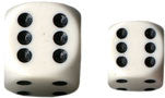 Chessex: White/Black Opaque 12Ct D6 Dice Set: 16mm Dice & Gaming Accessories Chessex