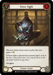 Force Sight (Red) [ARC206] Unlimited Edition Rainbow Foil Flesh And Blood Single Flesh And Blood   