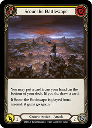 Scour the Battlescape (Yellow) [WTR195-C] Alpha Print Rainbow Foil Flesh And Blood Single Flesh And Blood   