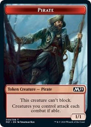 Pirate // Treasure Double-Sided Token [Tokens] Core Set 2021 Tokens MTG Single Magic: The Gathering